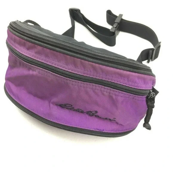 Eddie Bauer Belt Bum Bag Fanny Pack Purple Vintage - Picture 6 of 8